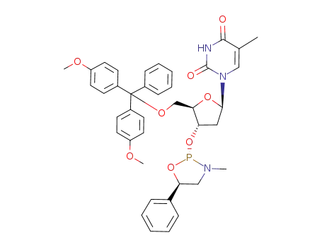 5'-O-[bis(4-methoxyphenyl)(phenyl)methyl]-3'-O-[(2R,5R)-3-methyl-5-phenyl-1,3,2-oxazaphospholidin-2-yl]thymidine