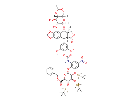 benzyl [4-nitrophenyl-2-[(etoposide-4'-O-carbonyl)methyl-amino]-2,3,4-tri-O-(tert-butyldimethylsilyl)-β-D-glucopyranosid]uronate