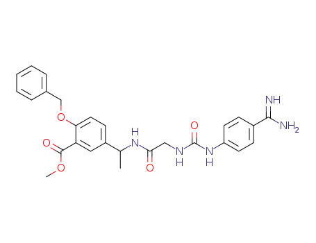 2-benzyloxy-5-(1-{2-[3-(4-carbamimidoyl-phenyl)-ureido]-acetylamino}-ethyl)-benzoic acid methyl ester
