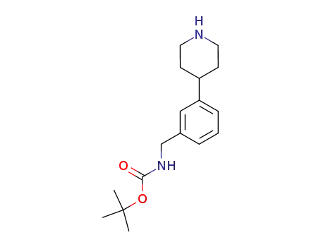 Molecular Structure of 725228-49-9 (tert-butyl 3-(piperidin-4-yl)benzylcarbaMate)
