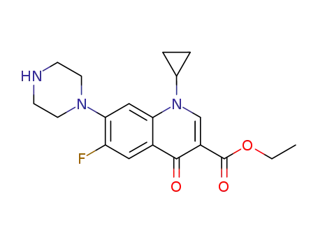 1-cyclopropyl-6-fluoro-4-oxo-7-(piperazin-1-yl)-1,4-dihydroquinoline-3-carboxylate ethyl ester