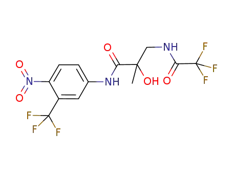 Molecular Structure of 260980-89-0 (PropanaMide,2-hydroxy-2-Methyl-N-[4-nitro-3-(trifluoroMethyl)phenyl]-3-[(2,2,2-trifluoroacetyl)aMino)
