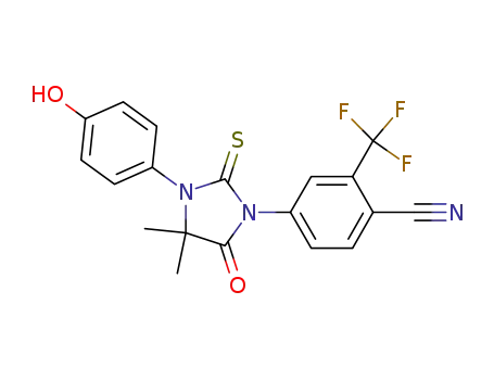 4-[3-(4-hydroxyphenyl)-4,4-dimethyl-5-oxo-2-sulfanylideneimidazolidin-1-yl]-2-(trifluoromethyl)benzonitrile