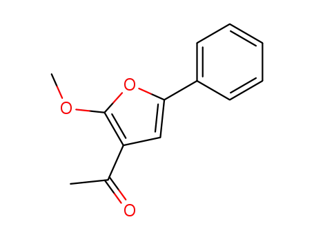 Molecular Structure of 59624-45-2 (Ethanone, 1-(2-methoxy-5-phenyl-3-furanyl)-)