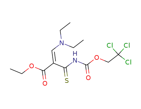 ethyl 2-[[(2,2,2-trichloroethoxycarbonyl)amino]thioxomethyl]-3-(diethylamino)-propenoate