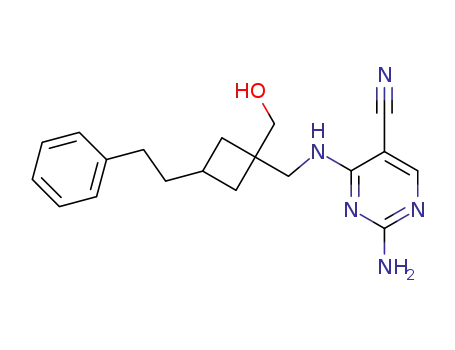 2-Amino-4-{[[1-hydroxymethyl-3-(2-phenylethyl)-1-cyclobutyl]methyl]-amino}-5-cyanopyrimidine