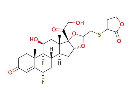 6α,9α-Difluoro-11β,21-dihydroxy-16α,17α-[2-(2-oxo-tetrahydrofuran-3-yl)sulfanyl]ethylidenedioxy-pregn-4-ene-3,20-dione