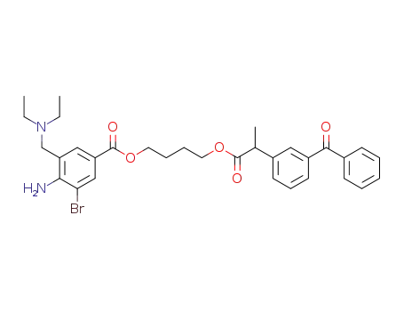 1-(4-Amino-3-bromo-5-diethylaminomethyl-benzoyloxy)-4-(3-benzoyl-α-methyl-phenylacetoxy)-n-butane