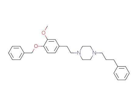 Molecular Structure of 925679-52-3 (Piperazine,
1-[2-[3-methoxy-4-(phenylmethoxy)phenyl]ethyl]-4-(3-phenylpropyl)-)