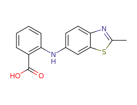 Molecular Structure of 19950-27-7 (Benzoic acid, 2-[(2-methyl-6-benzothiazolyl)amino]-)