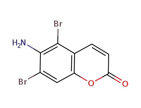 5,7-dibromo-6-aminocoumarin