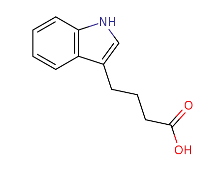 Molecular Structure of 133-32-4 (3-Indolebutyric acid)