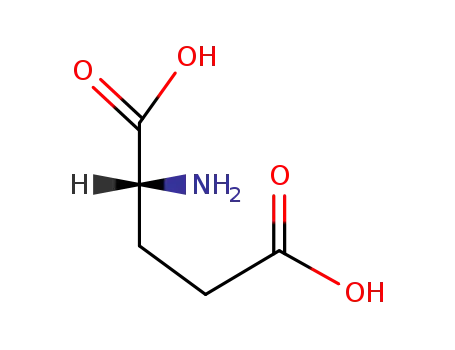 Molecular Structure of 6893-26-1 (D(-)-Glutamic acid)