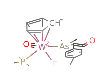 Carbonyl(η5-cyclopentadienyl)[(dimethylarsino)(4-methylphenyl)keten]iodo(trimethylphosphan)wolfram