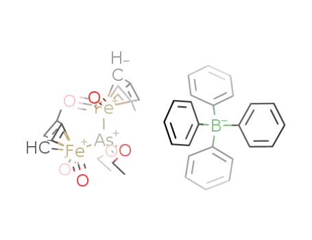 [((CH3C5H4)Fe(CO)2)2As(OC2H5)2](1+)*[B(C6H5)4](1-)=[((CH3C5H4)Fe(CO)2)2As(OC2H5)2][B(C6H5)4]