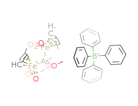 [((CH3C5H4)Fe(CO)2)2As(OCH3)2](1+)*[B(C6H5)4](1-)=[((CH3C5H4)Fe(CO)2)2As(OCH3)2][B(C6H5)4]