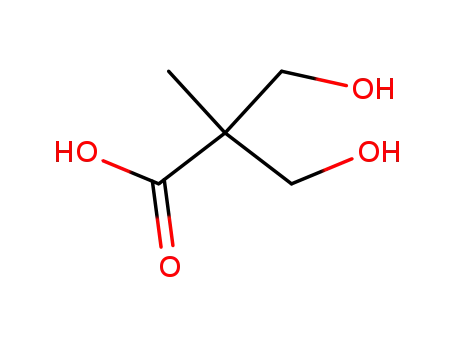 Molecular Structure of 4767-03-7 (2,2-Bis(hydroxymethyl)propionic acid)
