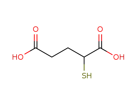 Molecular Structure of 36303-63-6 (Pentanedioic acid, 2-mercapto-)