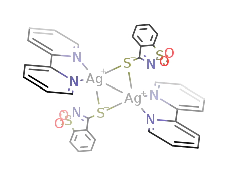 bis(2,2'-bipyridine)bis-μ2-S-(thiosaccharinato)-disilver(I)