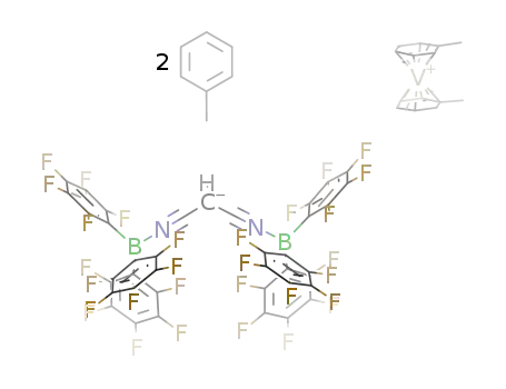 [V(toluene2][(tris(pentafluorophenyl)borane)*(malonitrile(-1H))*(tris(pentafluorophenyl)borane)]*2(toluene)