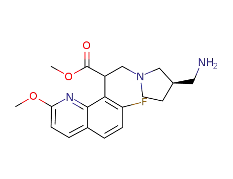 methyl 3-[(3R)-3-(aminomethyl)-1-pyrrolidinyl]-2-[7-fluoro-2-(methyloxy)-8-quinolinyl]propanoate