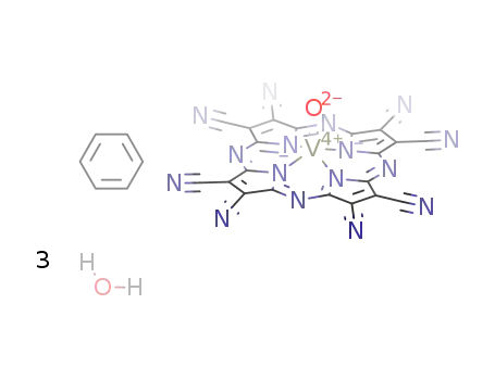 vanadyl octacyanoporphyrazine - benzene - water (1/1/3)
