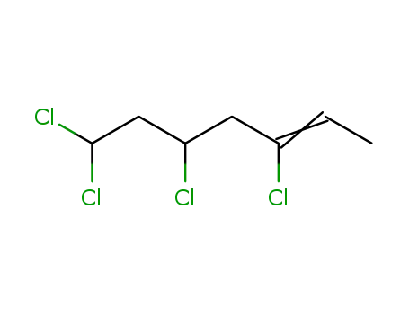 Molecular Structure of 62619-24-3 (2-Heptene, 3,5,7,7-tetrachloro-)