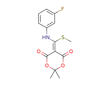5-[3-fluoroanilino(methylthio)methylene]-2,2-dimethyl-1,3-dioxane-4,6-dione