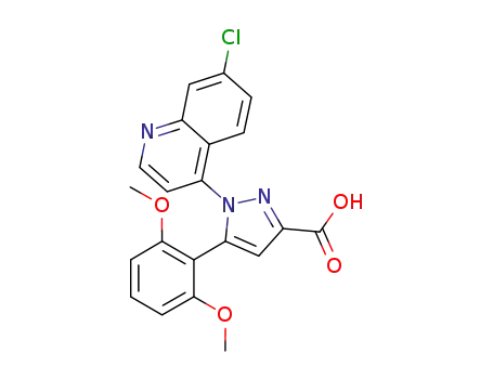 1-(7-chloroquinolin-4-yl)-5-(2,6-dimethoxyphenyl)-1H-pyrazole-3-carboxylic acid