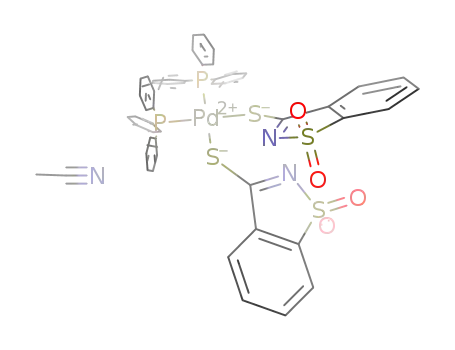 bis(thiosaccharinato)bis(triphenylphosphane)palladium(II)monoacetonitrile