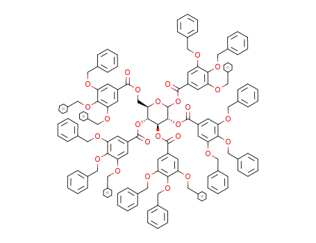 1,2,3,4,6-pentakis[O-(3,4,5-tribenzyloxybenzoyl)]-D-glucopyranoside