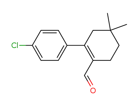Molecular Structure of 1228837-05-5 (4'-chloro-5,5-diMethyl-3,4,5,6-tetrahydro-[1,1'-biphenyl]-2-carbaldehyde)