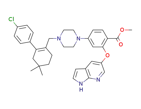 2-((1H-pyrrolo[2,3-b]pyridin-5-yl)oxy)-4-(4-((4’-chloro-5,5-dimethyl-3,4,5,6-tetrahydro-[1,1’-biphenyl]-2-yl)methyl)piperazin-1-yl)benzoic acid methyl ester