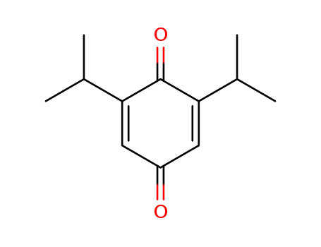 Molecular Structure of 1988-11-0 (2,6-dipropan-2-ylcyclohexa-2,5-diene-1,4-dione)