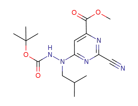 methyl 2-cyano-6-[2-{[(1,1-dimethylethyl)oxy]carbonyl}-1-(2-methylpropyl)hydrazino]-4-pyrimidinecarboxylate
