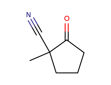 Molecular Structure of 66984-18-7 (Cyclopentanecarbonitrile, 1-methyl-2-oxo-)