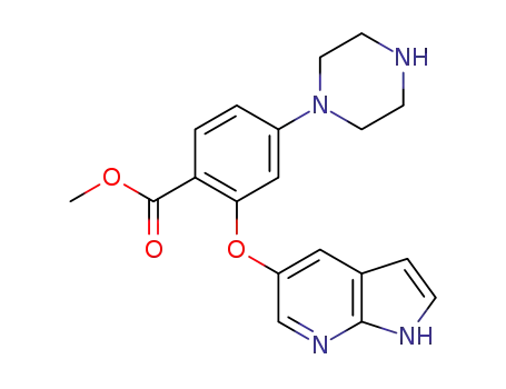 methyl (2-((1H-pyrrole[2,3-b]pyridin-5-yl)oxy)-4-(piperazin-1-yl))benzoate
