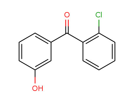 Molecular Structure of 62810-53-1 (Methanone, (2-chlorophenyl)(3-hydroxyphenyl)-)