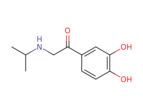 Molecular Structure of 121-28-8 (1-(3,4-dihydroxyphenyl)-2-[(1-methylethyl)amino]ethan-1-one)