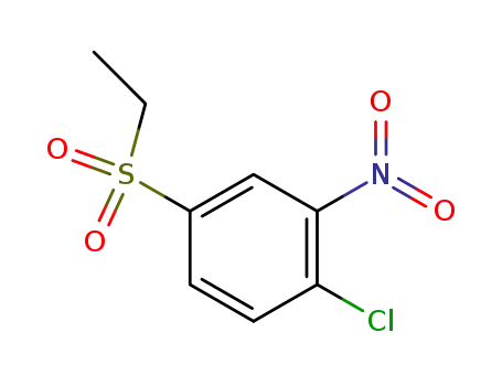 Molecular Structure of 74159-80-1 (1-Chloro-4-(ethylsulfonyl)-2-nitrobenzene)