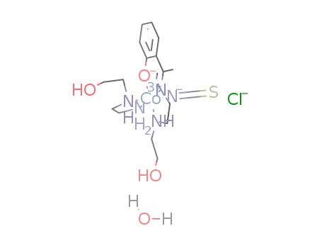 Co(2-(1-[2-(2-hydroxyethylamino)ethylimino]ethyl)phenolate)(2-(2-aminoethylamino)ethanol)(thiocyanate)