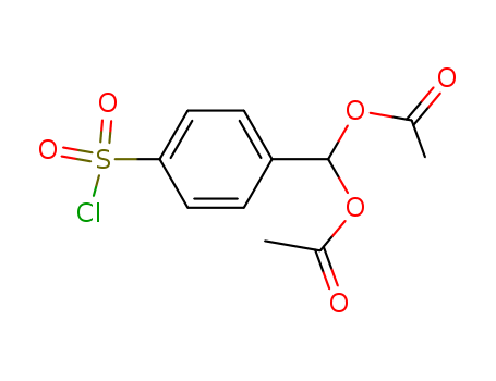 Acetic acid acetoxy-(4-chlorosulfonylphenyl)methyl ester