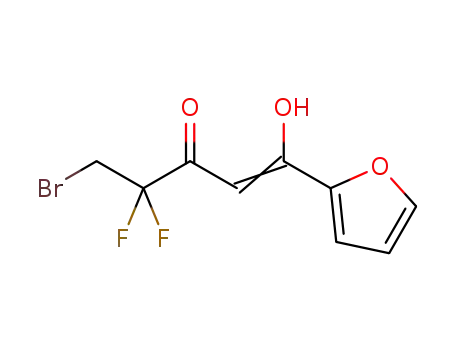 5-bromo-4,4-difluoro-1-hydroxy-1-(2-furyl)pent-1-en-3-one