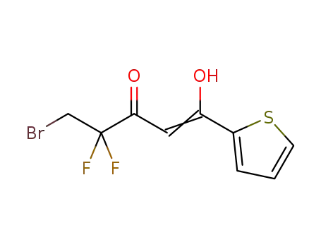 5-bromo-4,4-difluoro-1-hydroxy-1-(2-thienyl)pent-1-en-3-one