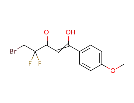 5-bromo-4,4-difluoro-1-hydroxy-1-(4-methoxyphenyl)pent-1-en-3-one