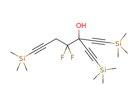 2,2-difluoro-1,1,3-tris(2-trimethylsilylethynyl)propan-1-ol