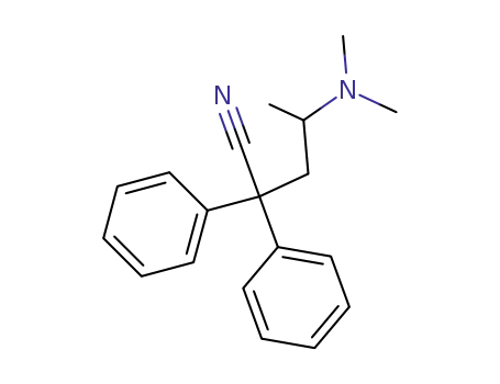 Molecular Structure of 125-79-1 (4-dimethylamino-2,2-diphenylvaleronitrile)