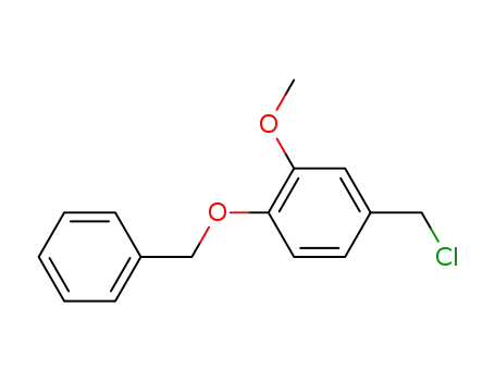 Molecular Structure of 33688-50-5 (1-(benzyloxy)-4-(chloromethyl)-2-methoxybenzene)