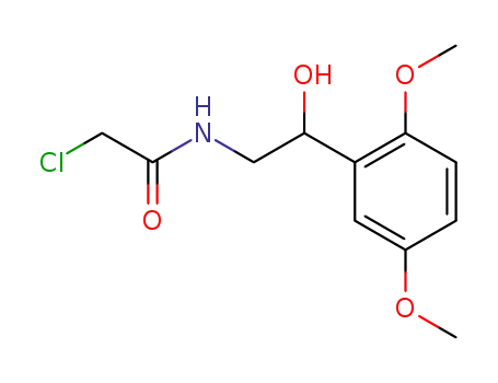 Molecular Structure of 60681-99-4 (Acetamide, 2-chloro-N-[2-(2,5-dimethoxyphenyl)-2-hydroxyethyl]-)