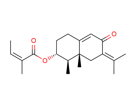 2-Butenoic acid,2-methyl-,(1R,2R,8aR)-1,2,3,4,6,7,8,8a-octahydro-1,8a-dimethyl-7-(1-methylethylidene)-6-oxo-2-naphthalenylester, (2Z)-(469-26-1)